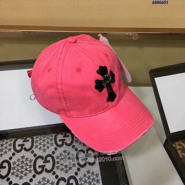 Chrome Hearts男女同款帽子 克羅心十字架棒球帽鴨舌帽  mm1122